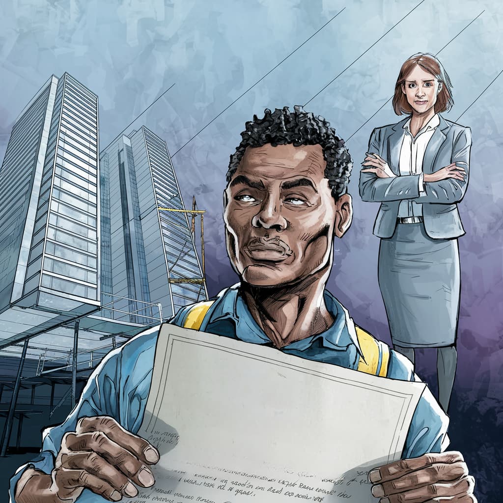 Illustration d’une personne confrontée à une décision administrative d’éloignement