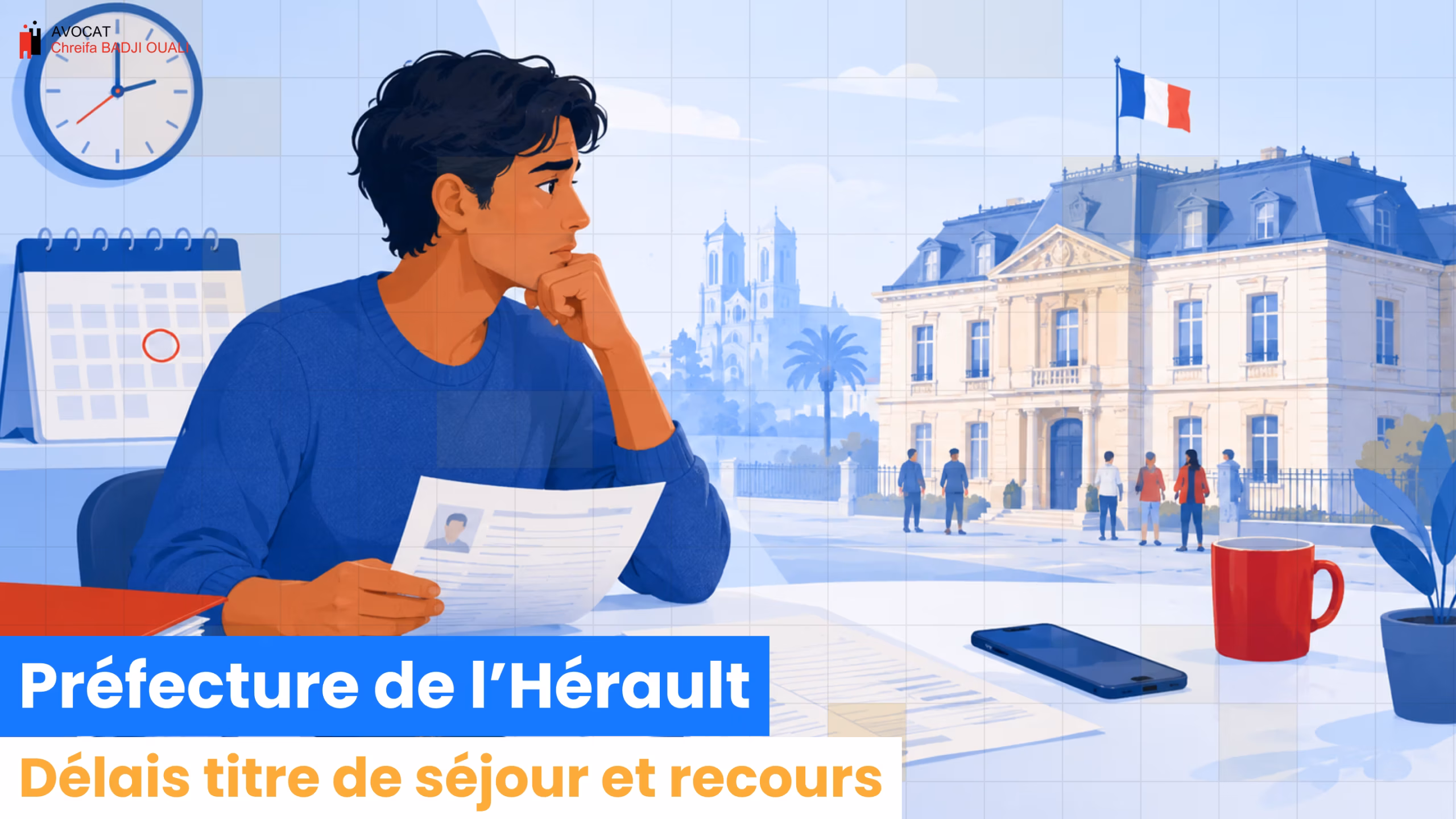 Chreifa BADJI OUALI - Cabinet avocat en ligne et à Montpellier 60 Delais titre de sejour et recours scaled